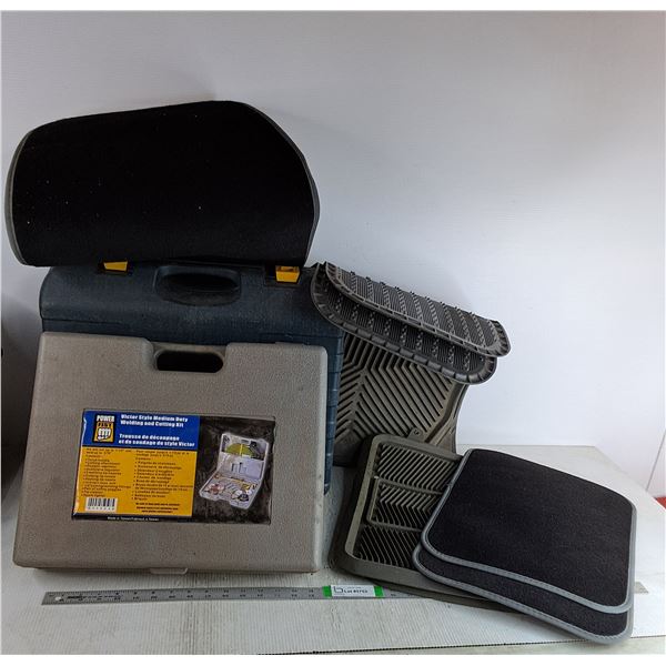 (3) Tool Boxes Up To 7"x6"x15", Car Mats Up To 23"x17"