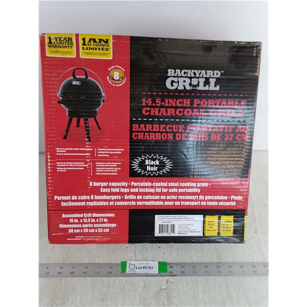 Backyard Grill 14.5" Portable Charcoal Grill Appears NIB, Pickup Preferred