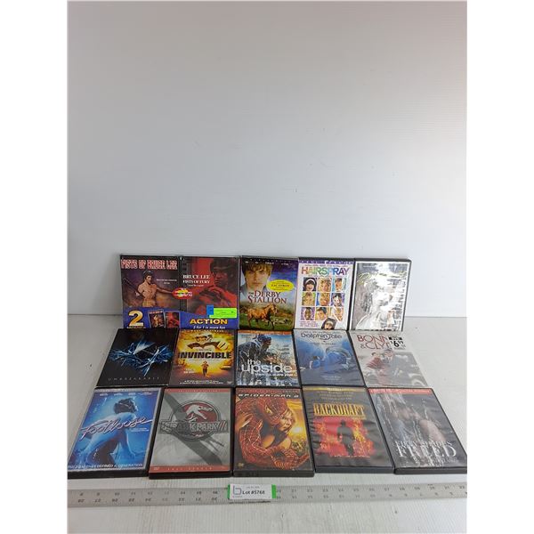 Various DVD's- Spiderman 2, The Upside, Footloose, Invincible, The Derby Stallion, Dolphin Tale, Hai