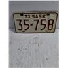Image 2 : Vintage 1973 Saskatchewan Motorcycle License Plate