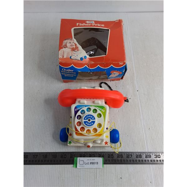 Vintage Fisher Price Chatter Telephone with Original Box