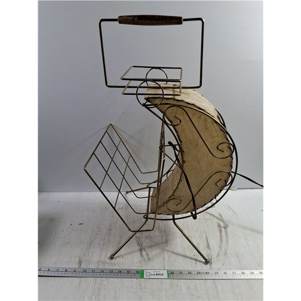 Vintage MCM Moon Lamp/Magazine Rack