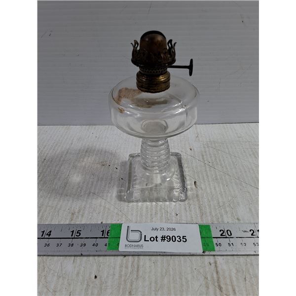 Vintage Hobb's Miniature Oil Lampwith Beehive Base and Acorn Burner