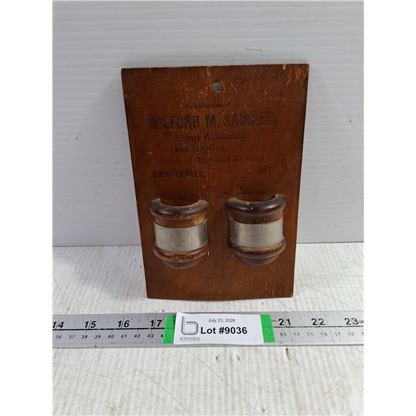 Vintage Chesterville Ontario Advertising Match Holder