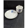 Image 2 : (1) White Porcelain Teacup and Saucer Set Featuring Royal Canadian Navy "Fouled Anchor" Crest