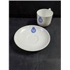 Image 3 : (1) White Porcelain Teacup and Saucer Set Featuring Royal Canadian Navy "Fouled Anchor" Crest