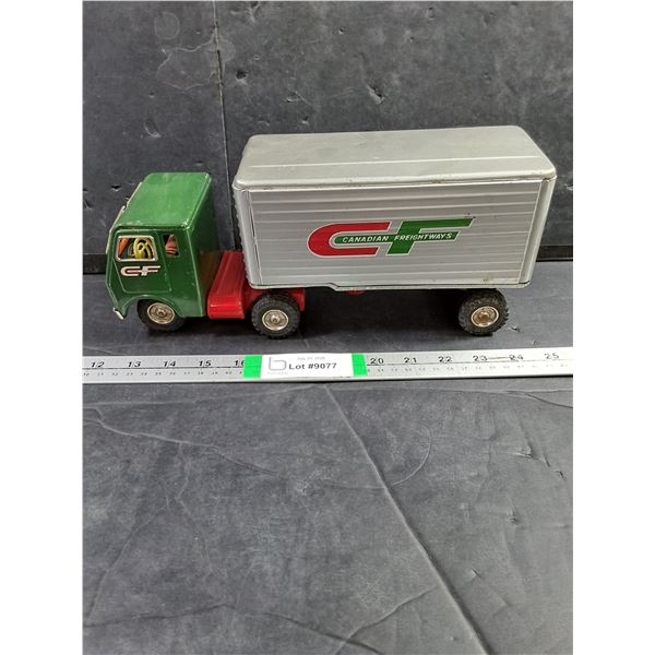 Vintage 1960's Japanese Tin Litho Toy Featuring Canadian Freightways-Friction Drive works