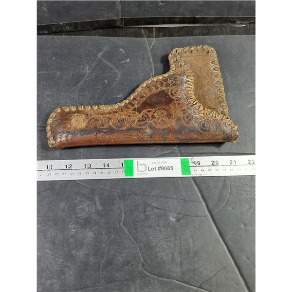 (1) Vintage Brown Leather Revolver Holster-Marked "Goertz Berlin"