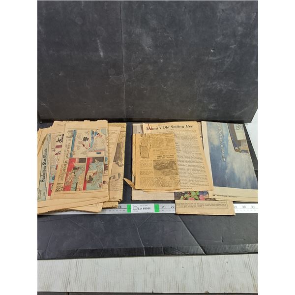 Assorted Vintage Newsprint as pictured