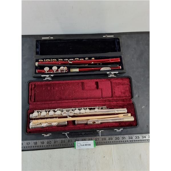 (2) Flutes - Jupiter & Micraft w/Storage Totes