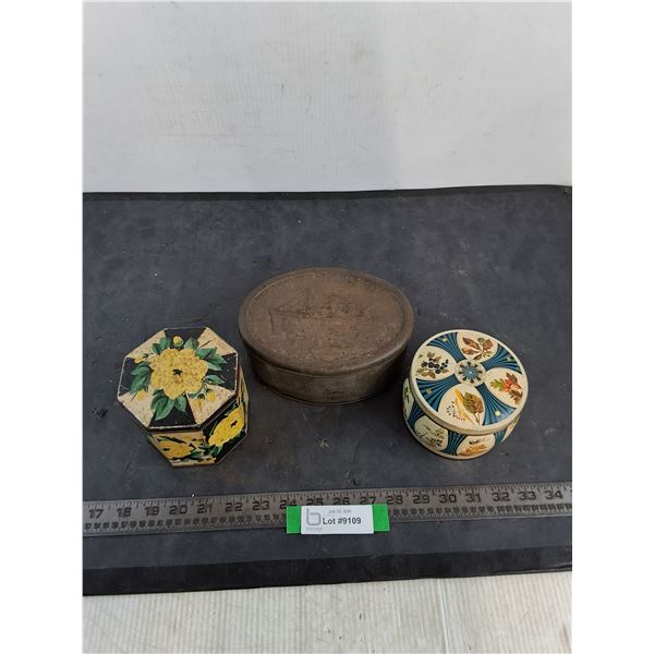 (3) Vintage Tins
