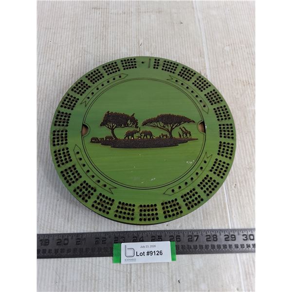 African Themed Crib Board - No Pegs Included - 11" Diameter