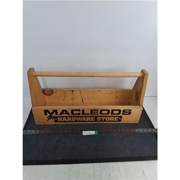 Macleod's "The Hardware Store" Wooden Tool Tote - 25x8x12"