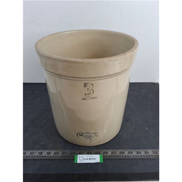 Medalta #3 Stoneware Crock - Pickup Only