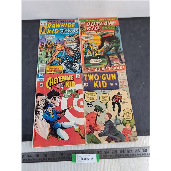 (4) Vintage Cowboy Comic Books