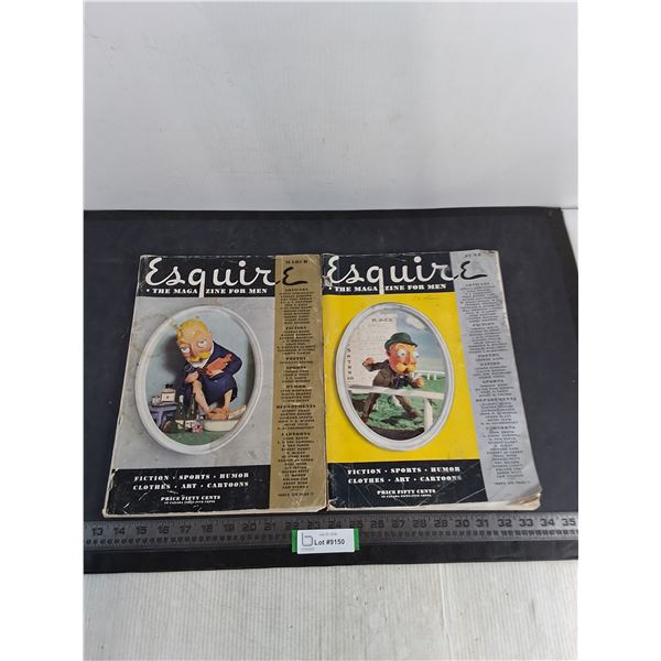 (2) Esquire Magazines from 1935