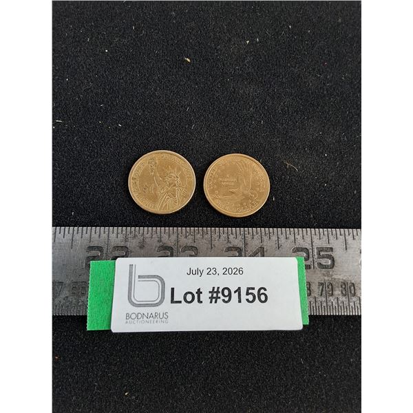 ^ (2) US $1 Coins - Commemorative 1965-69 & 2001