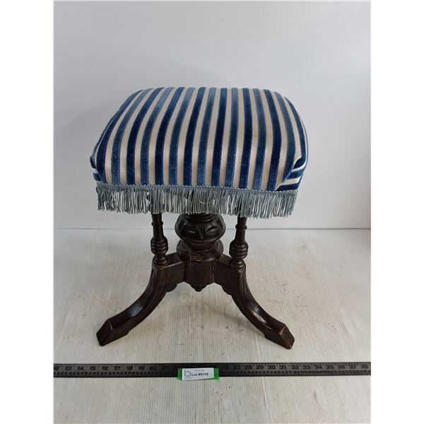 Vintage Victorian Style 3-Legged Swivel Stool - Repaired