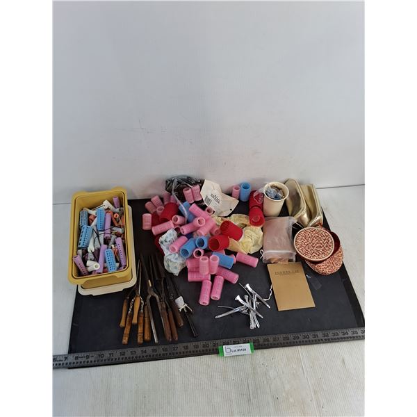 Large Assortment of Mostly Vintage & Antique Women's Hair Styling Products