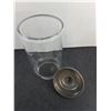 Image 3 : Handmade Glass Candy Jar w/Lid from Poland - 16" High - Cannot Ship