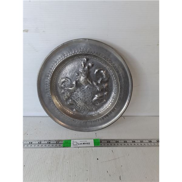 Metal Rennaissance Style Wall Plaque 11"
