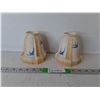Image 1 : Antique Hand Painted Glass Lampshades 5.5"