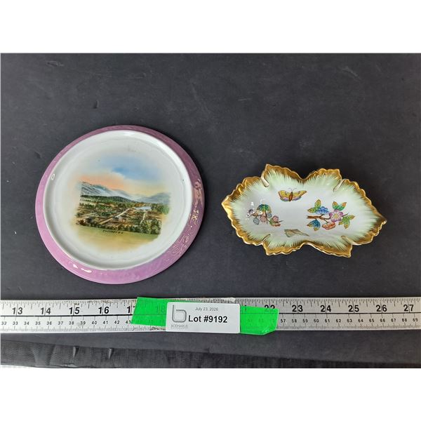 Enderby B.C. Trivet & Hand Painted Trinket Dish