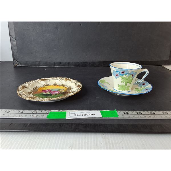 St. Ives Teacup/Saucer & Decorative Dessert Plate
