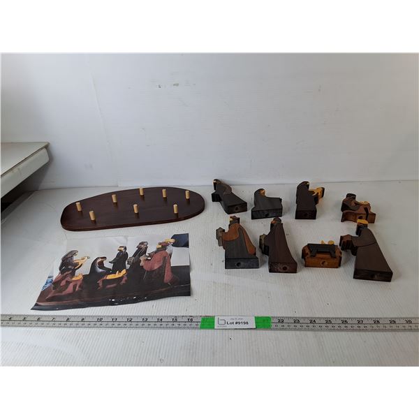 Wooden Nativity Scene