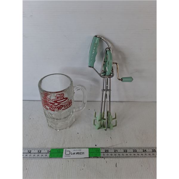 Maynard Hand Mixer & Dog N Suds Glass Mug