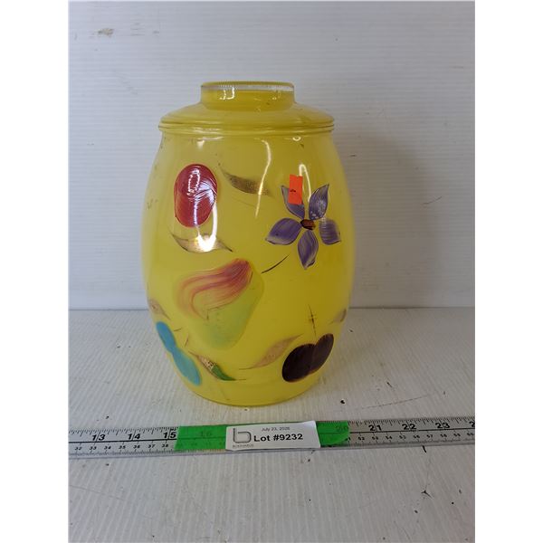 Bartlett-Collins Glass Cookie Jar 9.75"