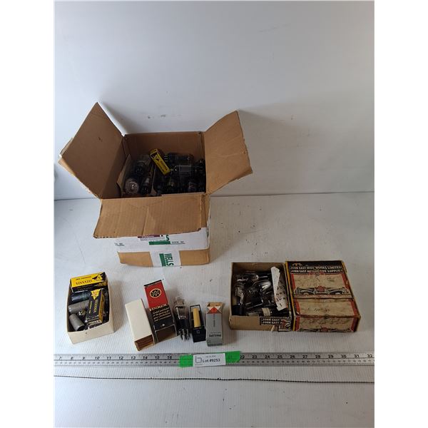 Box of Vintage Electronic Vacuum Tubes