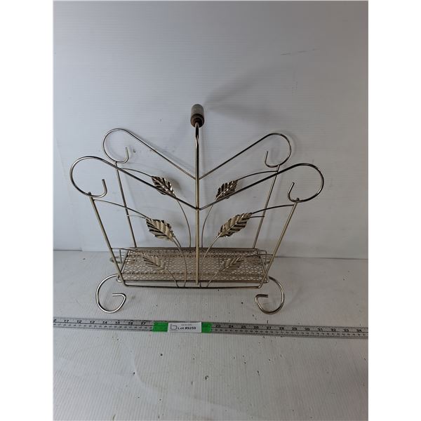 Metal Leaf Magazine Rack 16.5" x 7.75" x 15.75"