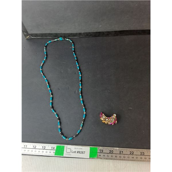 Women's Magnetic Necklace & Wing Brooch