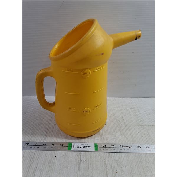 Vintage Yellow Shell Measuring Pitcher