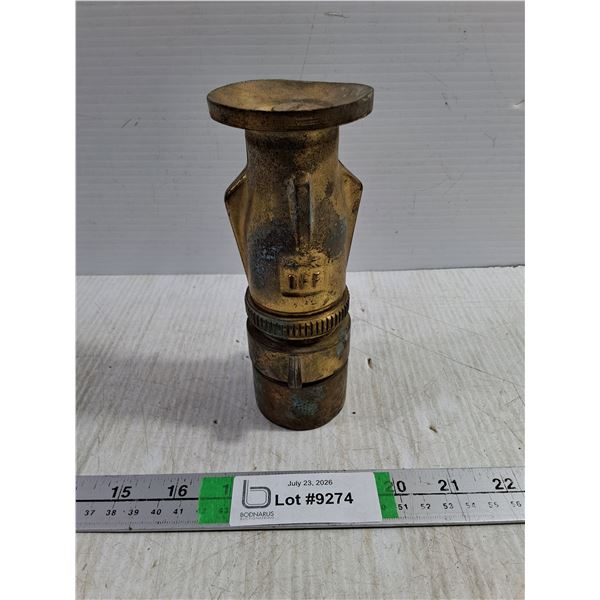 Vintage Brass Fire Hose Nozzle