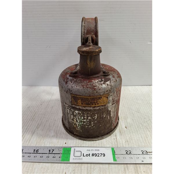 Vintage Diener 1-Quart Safety Gas Can-Made in Chicago