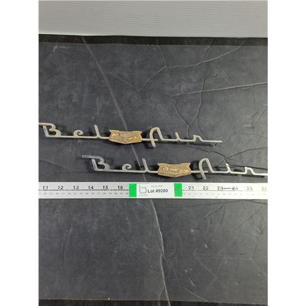 (2) Chevrolet Bel Air Emblems-For the Rear Quarter of 1953-54 Models