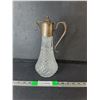 Image 1 : Glass Decanter with Silver Plated Handle 11.5"