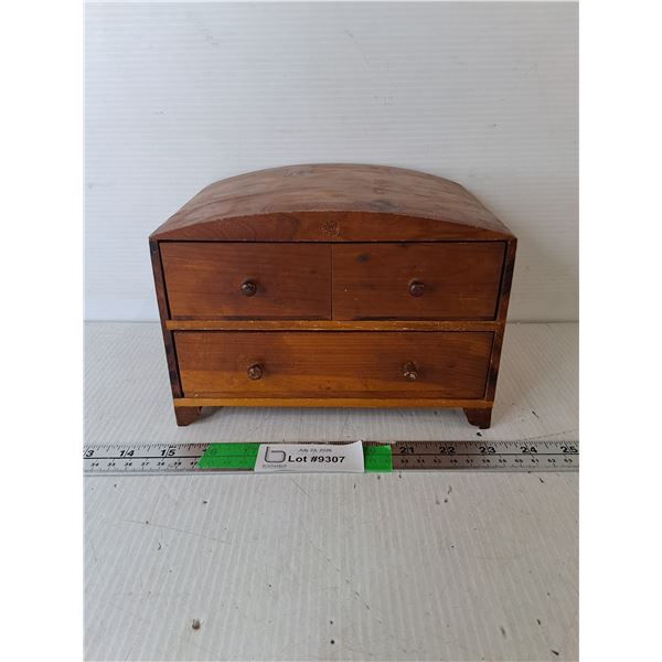 Wooden Storage Box with Drawers 8.5" x 6.5" x 6"