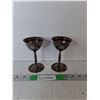 Image 1 : (2) Electroplated Copper Goblets 5"