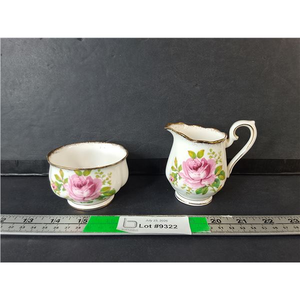 'American Beauty' Royal Albert Creamer & Sugar Bowl