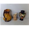 Image 3 : Japanese & Floral Vases, Ceramic Pitcher 8.25"