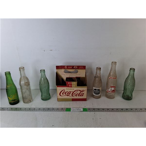 Vintage Coca-Cola Carrier & (6) Glass Bottles