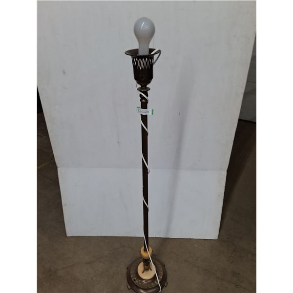 * Vintage Floor Lamp - Tested, Missing Shade - 62" High - Cannot Ship