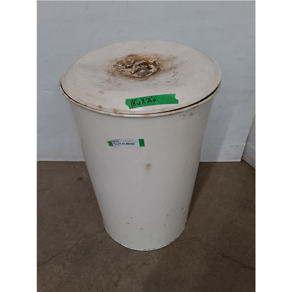 * Vintage Metal Storage Can w/Lid - Cannot Ship