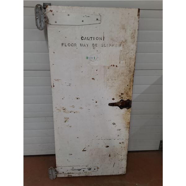 * Vintage Freezer Door - 38x73x6" - Cannot Ship
