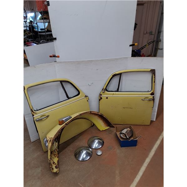 *  1970's Volkswagen Doors, Passenger Fender, Headlight, Gas Cap, Hubcaps - Cannot Ship