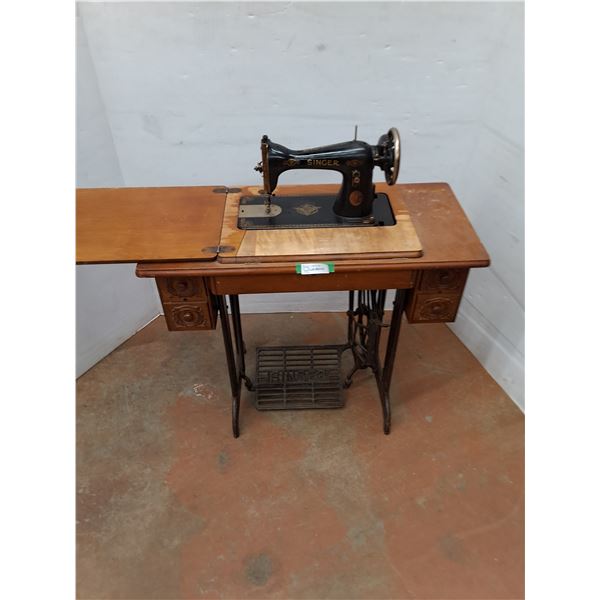 * Antique Singer Sewing Machine & Work Table - 34x30x17" - Cannot Ship