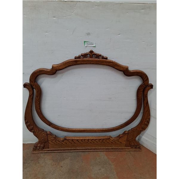 * Lion's Paw Wooden Dresser Mirror Frame - 38" High x 43" Width - Cannot Ship